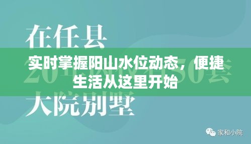 实时掌握阳山水位动态，便捷生活从这里开始