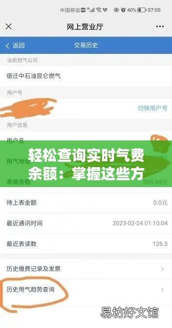 轻松查询实时气费余额：掌握这些方法