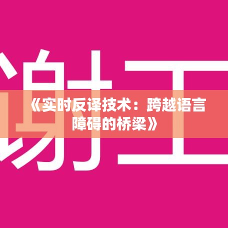 《实时反译技术：跨越语言障碍的桥梁》