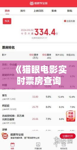 《猫眼电影实时票房查询：一网打尽最新票房动态》