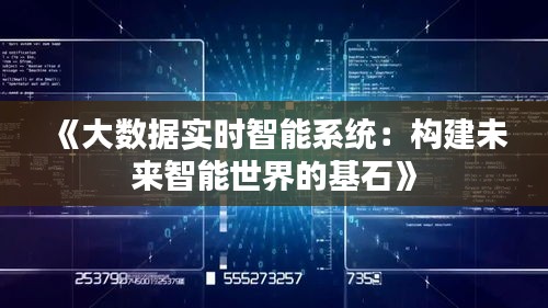 《大数据实时智能系统：构建未来智能世界的基石》