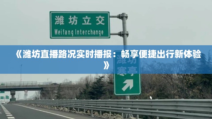 《潍坊直播路况实时播报：畅享便捷出行新体验》