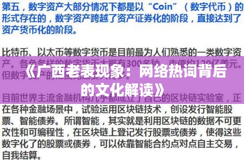 《广西老表现象：网络热词背后的文化解读》