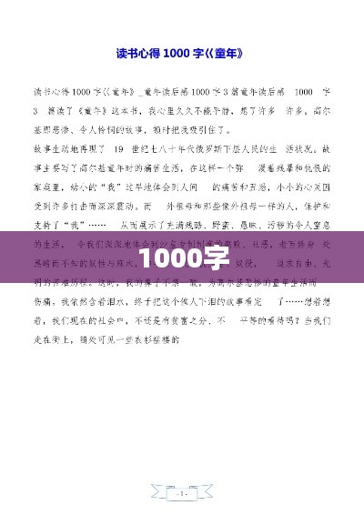 1000字