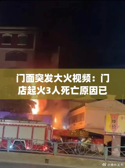 门面突发大火视频：门店起火3人死亡原因已初步查明 