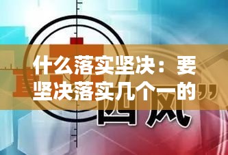 什么落实坚决：要坚决落实几个一的要求 