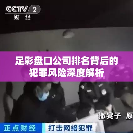 足彩盘口公司排名背后的犯罪风险深度解析