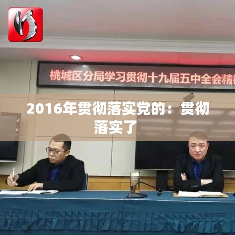 2016年贯彻落实党的：贯彻落实了 