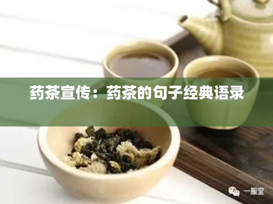 药茶宣传：药茶的句子经典语录 