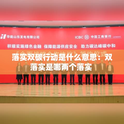 落实双碳行动是什么意思：双落实是哪两个落实 