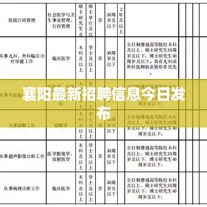 襄阳最新招聘信息今日发布