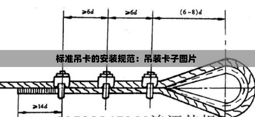 标准吊卡的安装规范：吊装卡子图片 