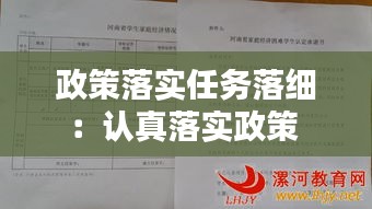 政策落实任务落细：认真落实政策 