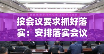 按会议要求抓好落实：安排落实会议精神 