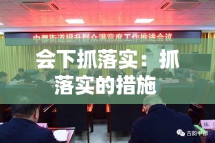 会下抓落实：抓落实的措施 