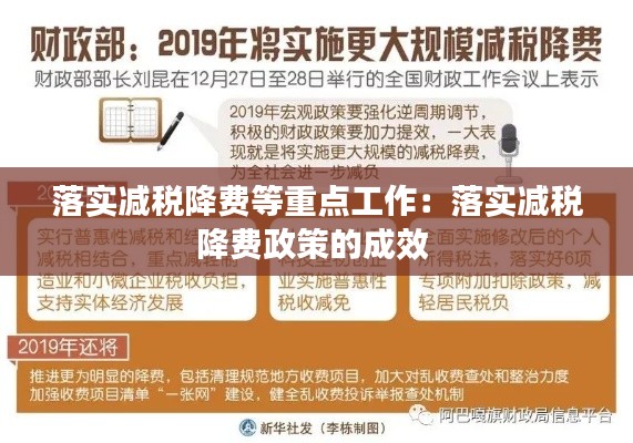 落实减税降费等重点工作：落实减税降费政策的成效 