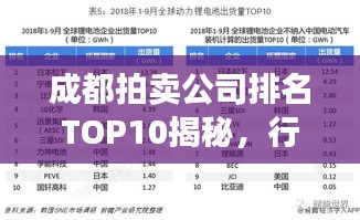 成都拍卖公司排名TOP10揭秘，行业巨头深度剖析